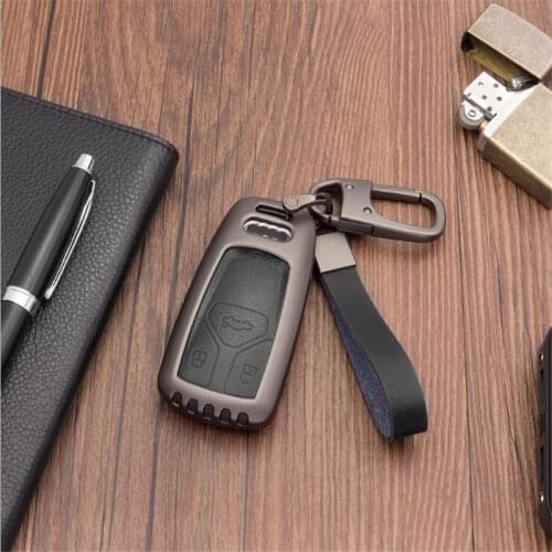 Zinc alloy Car Key Case Cover Skin Shell For AUDI A4 A4L A5 Q5 Q7 TT 2016 2017 Key Fob 2016 2017 2018 Styling Accessories