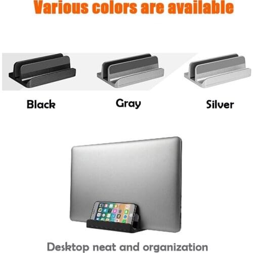 FSYIBA Laptop Holder Adjustable Vertical Stand Space Saving Desktop Mount Bracket Pad for Apple MacBook Lenovo YOGA Notebook