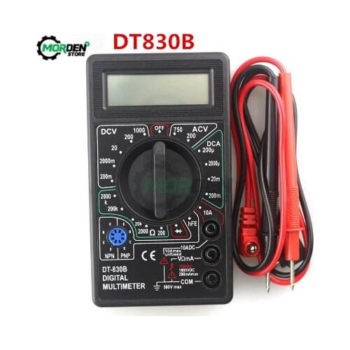 DT830B AC/DC LCD Digital Multimeter 750/1000V Voltmeter Ammeter Ohm Tester Voltage Meters Handheld Meter Digital Multimeter