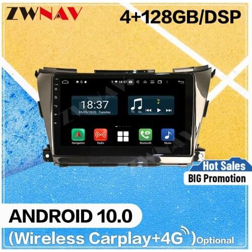 128G Carplay Android 10 screen DVD Player for Nissan Morano 2015 2016 2017 2018 2019 2020 GPS Auto Audio Radio Stereo Head unit