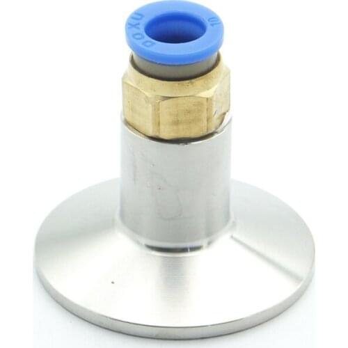 8mm Hose Tube Push In Fitting x 77.5mm Ferrule OD 304 Stainless Steel Sanitary Connector Pipe Fitting Fit 2.5" Tri Clamp