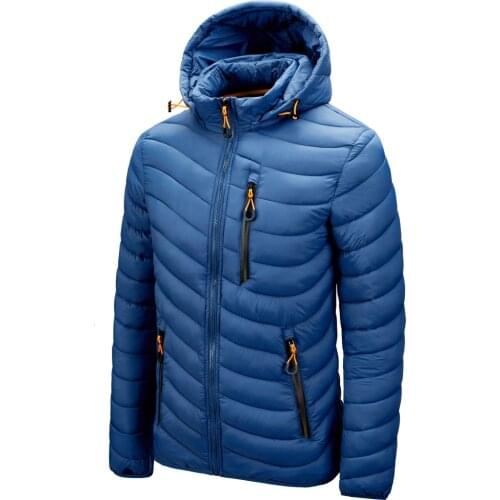 Hooded Cotton-padded Jacket Mens Short New Korean Winter Warm Detachable Hood Casual Sports Jacket Clothes Ropa Para Hombre
