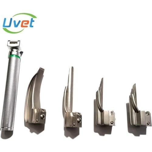 Uvet anesthesia laryngoscope LED light throat tracheal intubation fiber optic anesthesia 4 leaves Adult baby child laryngoscope