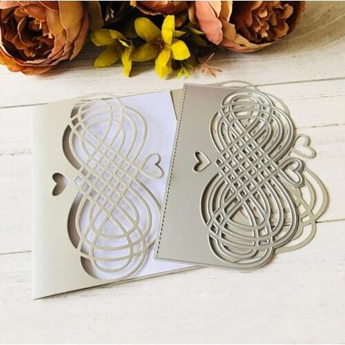 Heart Lattice Metal Cutting Dies Stencil Scrapbooking DIY Album Stamp Paper Card Embossing Decor