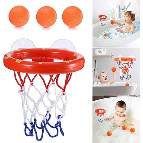 Kids Bath Toy Fun Basketball Hoop & Balls Set for Boys and Girls Kid & Toddler Bath Toys Gift Set 3 Balls Included