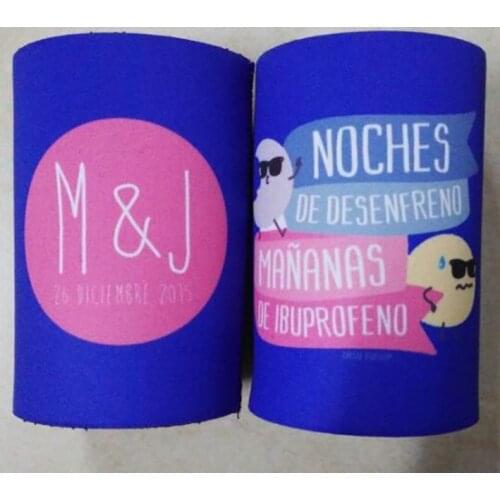 Neoprene Stubby Holders With Customer LOGO Printing Insulated Can Cooler with Solid Base As Friends Birthday Present Party Gift