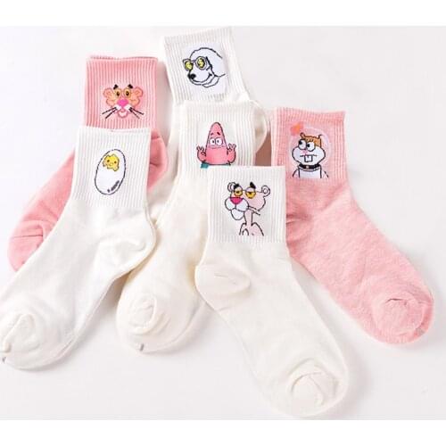 Elegant Lovely Cartoon Sweet Cotton Women Socks Cute Animals Character Ladies and Female Socks Fashion Casual Short Socks Men