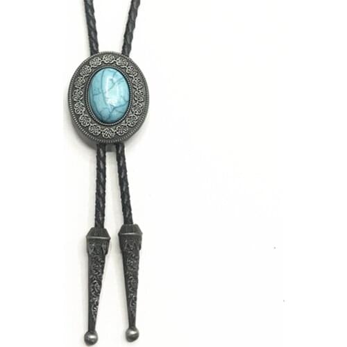 In 2017 the new poirot tie turquoise retro metal decorative pattern high quality garment accessories for men