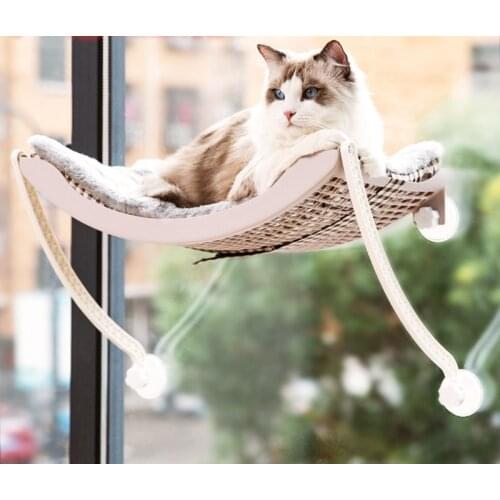 Plastic Cat Hammock Pet Hanging Sleeping Beds Cat Resting Seat Removable Window Hammock Pet Comfortable Cat Lounger Sofa ZH954
