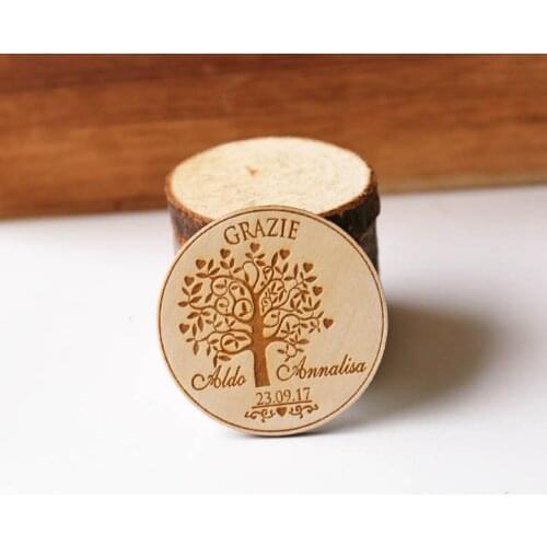 Custom love tree magnets ,Wood save the date magnets, engraved magnets, rustic tree wedding magnet, personalized wedding favors