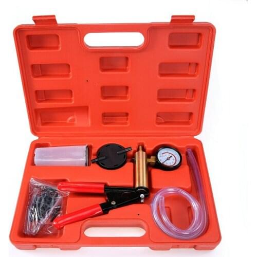 Manual vacuum pressure pump tool kit portable vacuum gun pump tester, brake pump for draining and testing automobile brake oil