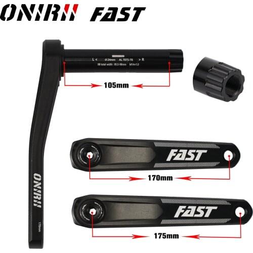 ONIRII FAST MTB crankset black 170mm crank 32T 34T 36T 38T with BB Bicycle crank chainring Bike Accessories Bike crank Sprocket