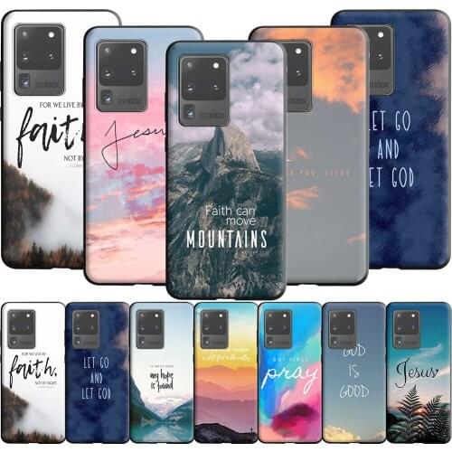 Faith Christian Jesus Silicone Case for Samsung Galaxy Note 20 10 9 8 S20 Fe S10 S10E S9 S8 Plus Ultra Lite S7 Edge