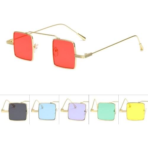 Small Square Metal Steampunk Sun glasses Men Women Vintage SunGlasses Street Fashion Shades Oculos De Sol UV400