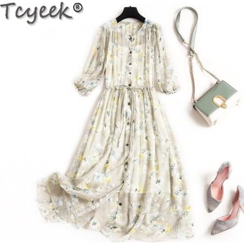 Летние платья миди Tcyeek China At AliExpress