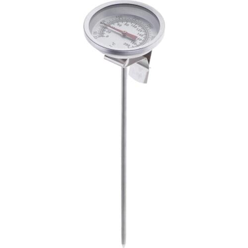 Stainless Steel Milk Frothing Thermometer, BBQ Meat Temp Gauge, 0-200℃/ 32-400