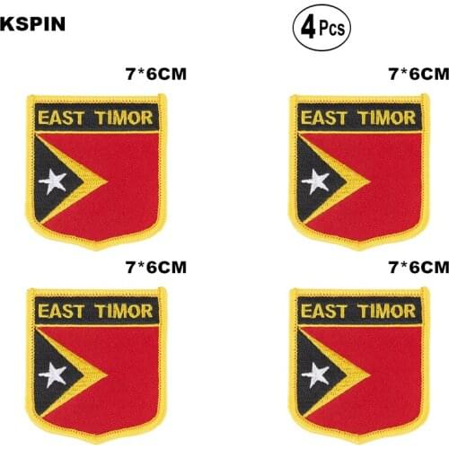 East Timor Shiled Shape flag patches national flag patches for Cothing DIY Decoration