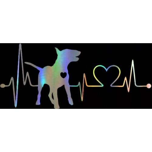 WaveHands WaveHandsCar Sticker 3D 18CM*7.9CM Bull Terrier Waterproof Vinyl Animal Fashion Sticker Funny Animal Car Sticker