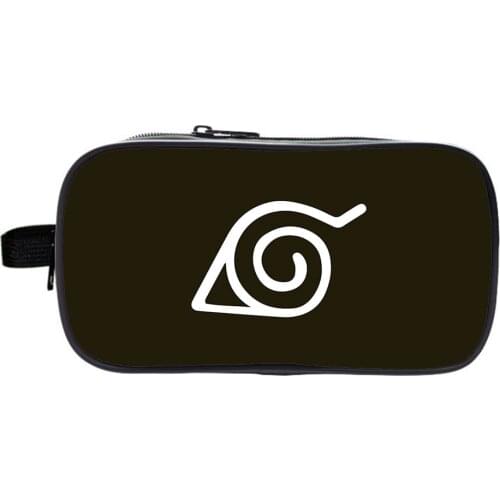 Japan Anime Pencil Case Sasuke Kakashi Stationery Bag Large Capacity Student Zipper Pencil Case Cosmetic Bag Storage Box