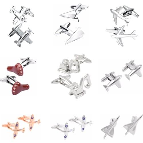 SAVOYSHI 11 Style Aircraft Cufflinks For mens High Quality Shirt Cuff buttons Novelty Plane Cuff links Brand Jewelry Gift