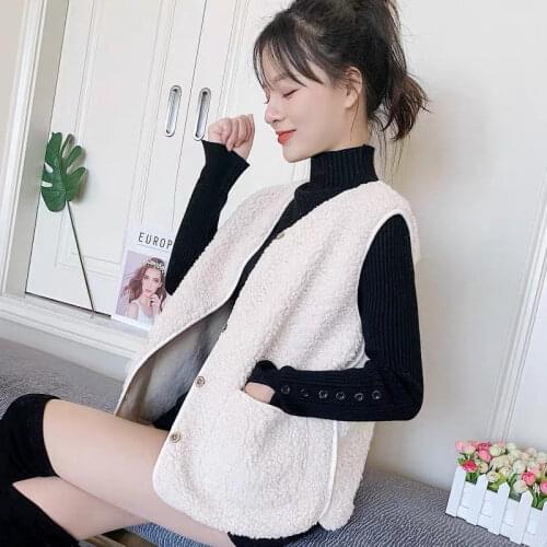 Woman Jacket Vest Womens Autumn and Winter Loose Vest Chaleco Mujer
