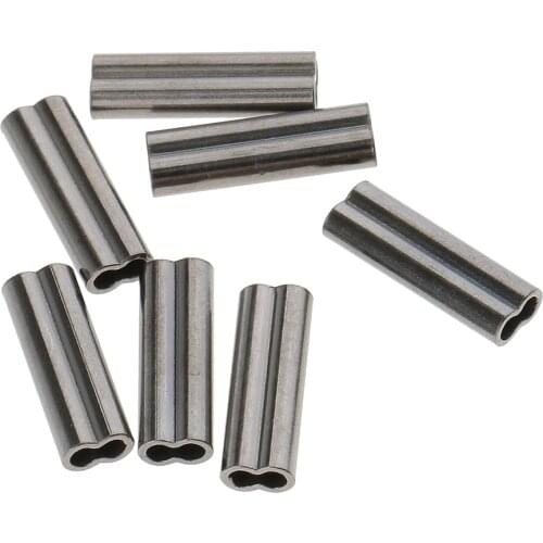 100pcs Clamp Connectors 0.8mm 1.2mm Fishing Fishing Accessories Clamping Sleeves Corrosion Resistant Fishing Tackle