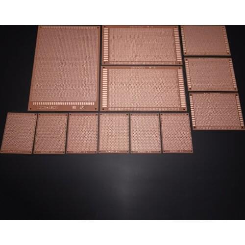 12pcs Prototyping Board DIY PCB Printed Circuit Prototype Breadboard Copper Plate Circuirt Stripboard for Mounting Components