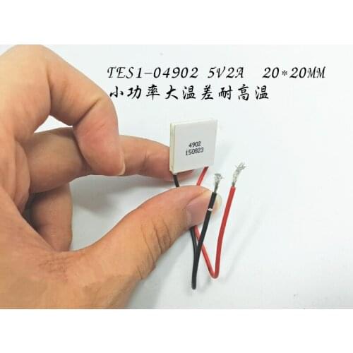 2PCS Small temperature difference semiconductor chilling plate TES1-04902 20*20MM small power 5V2A radiator semiconductor cooler