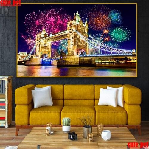 5D Diamond Mosaic London Bridge Cross Stitch DIY full square Diamond Embroidery Diamond Painting gifts mosaic home Decoration