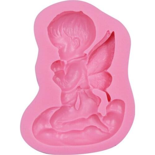 Angel Boy Shape 3D Silicone Mold Fondant Cake Tools for Cupcake Food Grade Silicone Mould Kitchen Baking Tool