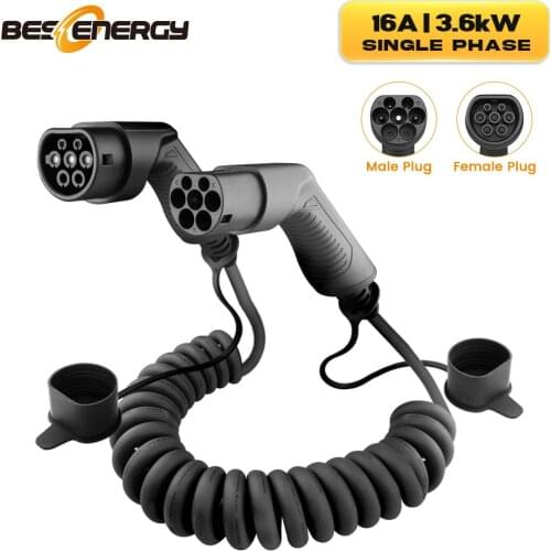 IEVISON EV Charging Cable 16A 3.6KW for Electric Car Charger Station Type 2 Female to Male Plug, IEC 62196-2 6M Charger