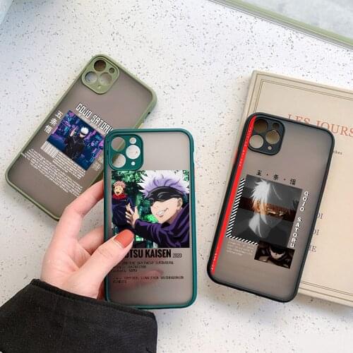 Jujutsu Kaisens Phone Case For IPhone 12 11 Pro Max X XR XS Max 7 8 Plus Candy Color Coque Funda Anime Cover