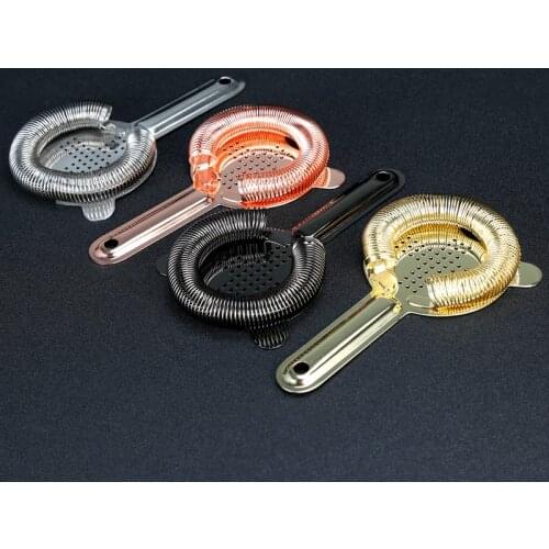 Two Stablising Prongs Bar Cocktail Strainer Superior Large Spring 304 Stainless Steel