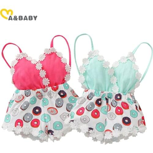 Ma&Baby 0-18M Summer Newborn Infant Baby Girl Boy Jumpsuit Rainbow Print Short Sleeve Romper Clothing Outfits