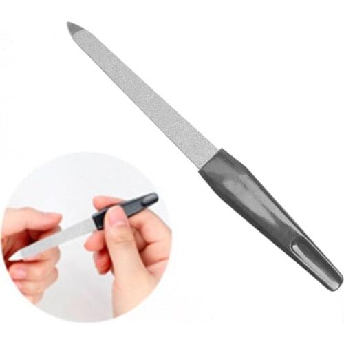 5/10PCS Metal Nail Files Double Sided Black Handle Strong Edge Manicure Sharpening Nail Files Pedicure Manicure Polishing Tools