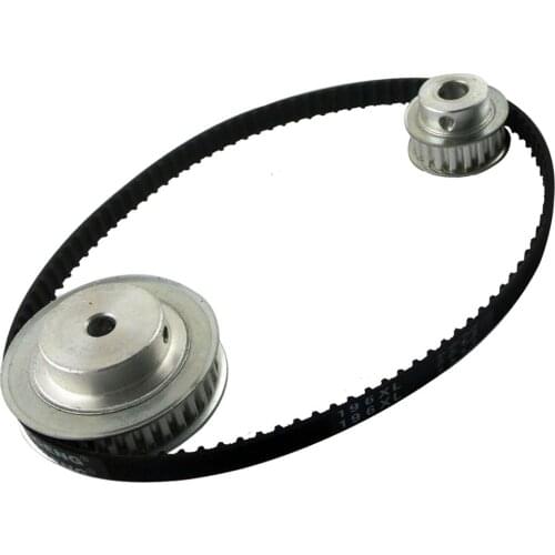 Timing Belt Pulley XL Set, Reduction 2:1, 30T 15T, Shaft 100mm, Engraving Machine Accessories Gears Pulleys Belts Kit