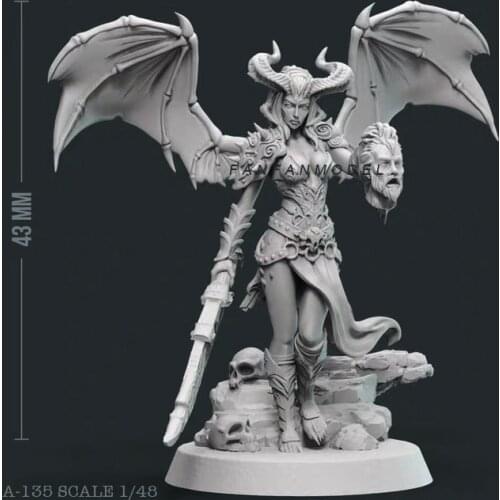 1/48 Resin Figure Model Kits Beauty goddess 30mm self-assembled A-135