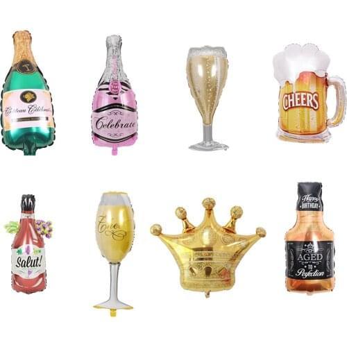 New Helium Balloon Champagne Goblet Balloon Wedding Birthday Party Decorations Adult Kids Balloons Event Party Supplies