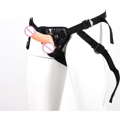 New Women Realistic Strap Fake Penis Adjustable Harness Huge Dildo Strapon Sex Toy