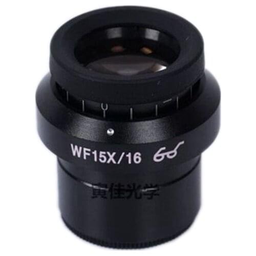 Wide Field High Eyepoint Stereo Microscope Zoom Eyepiece 30mm Caliber Stereoscopic Microscopio Ocular Field of View 16mm 15x