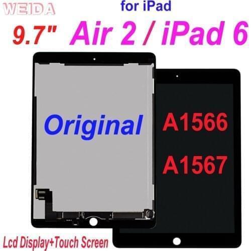 Original 9.7" LCD for iPad Air 2 iPad 6 LCD Display A1566 A1567 Touch Screen Digitizer Assembly for iPad Air 2 Air2 iPad 6 LCD
