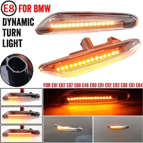 Sequential Flashing LED Turn Signal Side Marker Light For BMW E60 E61 E90 E91 E87 E81 E83 E84 E88 E92 E93 E82 E46 1 3 5 series