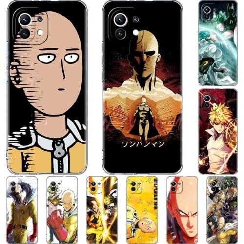 Clear Case for Xiaomi Mi Poco X3 NFC M3 11 10T Lite Phone Soft Cover Note 10 Pro 9T Transparent Celular Capa One Punch Man Anime