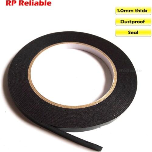 RP Reliable, 1mm thick, 30cm, (300mm*5M), Black Dust Proof Sponge Foam Tape Double Sided Adhesive for Phone Car Panel Display