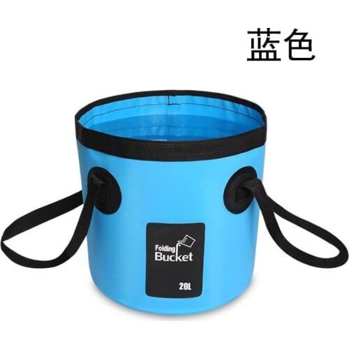 PVC Fishing Bucket Foldable Bucket Outdoor Convenient Fishing Box Car Washing Bucket Fishing Bucket Bag