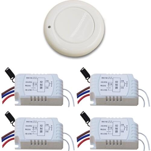 Special Offer 220V 1CH RF Wireless Light Lamp LED ON OFF Switch Wireless 4Receiver& Transmitter Momenrary Toggle Latched 315/433