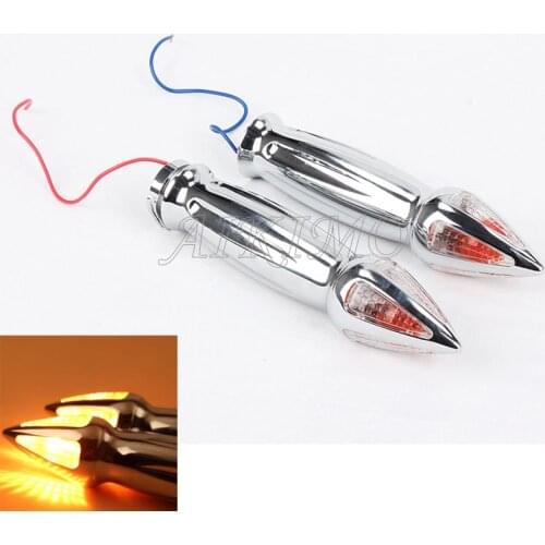 1" 25mm handlebar LED turn signal light end handle for Harley Honda Suzuki Kawasaki Yamaha custom chopper