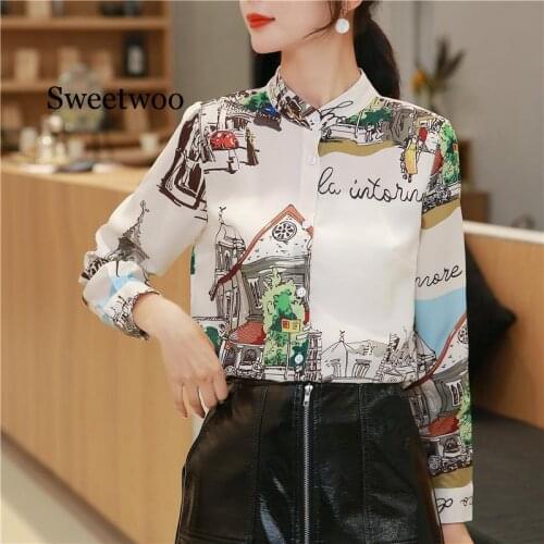 Женские шифоновые рубашки SWEETWOO China At AliExpress