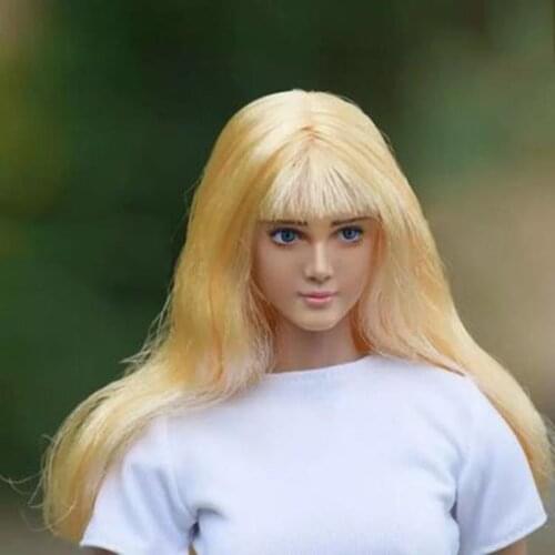 WONDERY Lover Series WLS005 1/6 Loli Delia Movable Eyes White Blonde Hair Head Sculpt For 12'' Female Figure