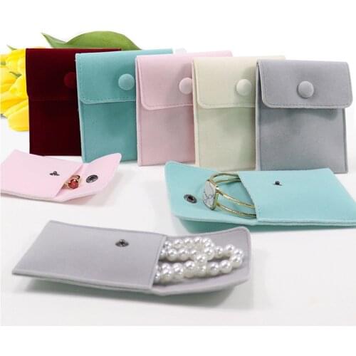 New Snap Velvet Gift Jewelry Packaging Bag Storage Pouch Necklace Wrapping Bag Bracelet Bag